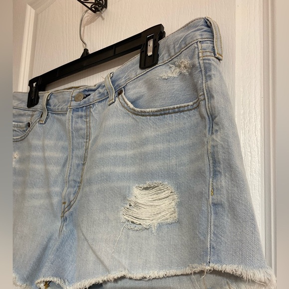 Levi’s Authorized Vintage 501 Distressed Ripped High Waist Jean Shorts Size 32 - Picture 7 of 15